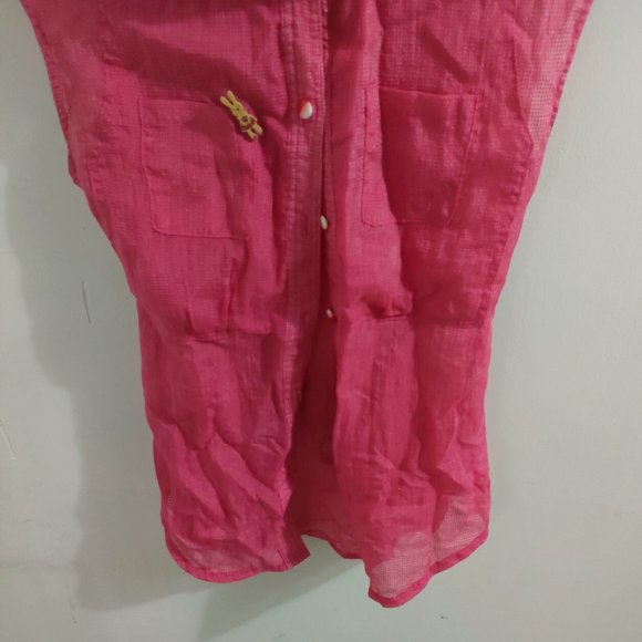 Razon Women Top Sleeveless Button Down Blouse Blouse Pink - Picture 6 of 6